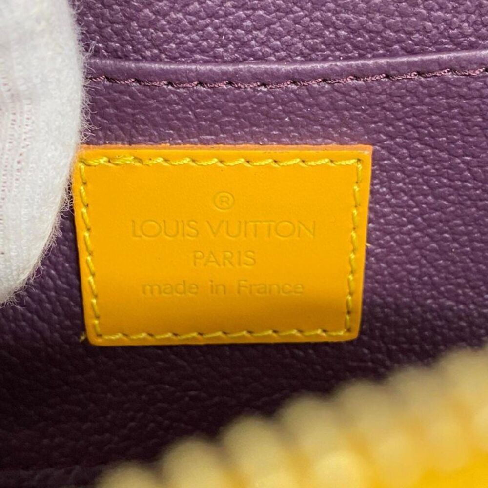 Louis Vuitton Dauphine Yellow Leather Clutch Bag (Pre-Owned) - Picture 6 of 10